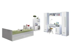 Børneværelsessæt Merevari 108 (Hvid + Glansfuld hvid + Grå)