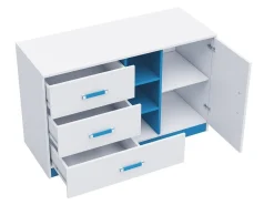 Børneværelsessæt Sorviru 107 (Hvid + Turkis)