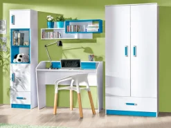 Børneværelsessæt Sorviru 106 (Hvid + Turkis)