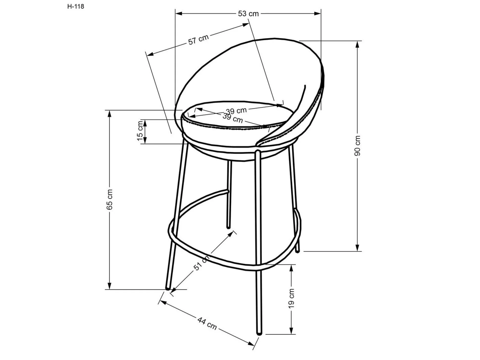 Counterstol Houston 1515 (Beige)