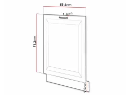 Dør til opvaskemaskine Retro Grey 147