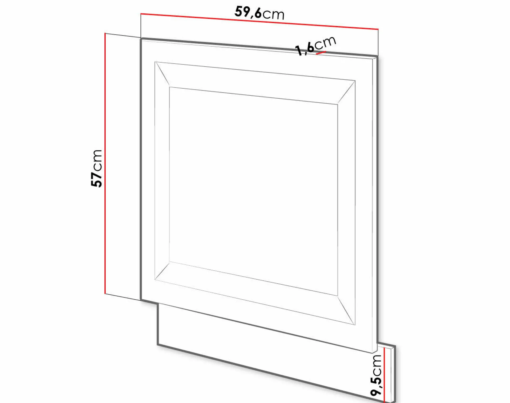 Dør til opvaskemaskine Retro Grey 145