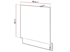 Dør til opvaskemaskine Wood White 105