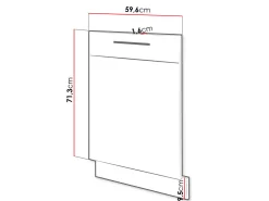 Dør til opvaskemaskine Wood White 107
