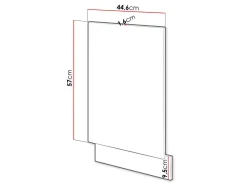 Dør til opvaskemaskine Wood White 106