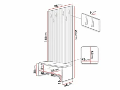 Entrésæt Donio IV (Artisan eg + Soft 011)