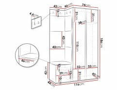 Entrésæt Hartford 387 (Hvid)