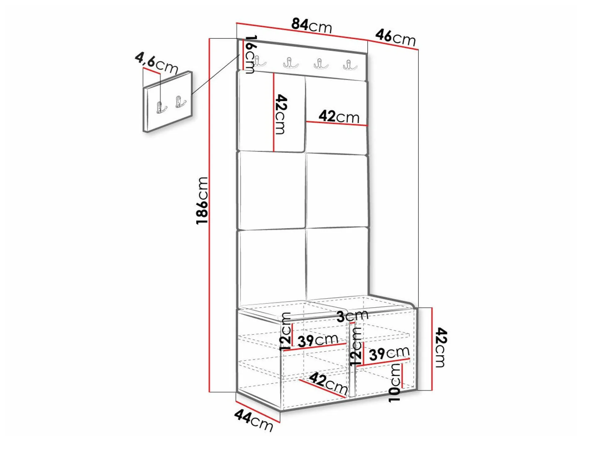 Entrésæt Hartford 375 (Sort)