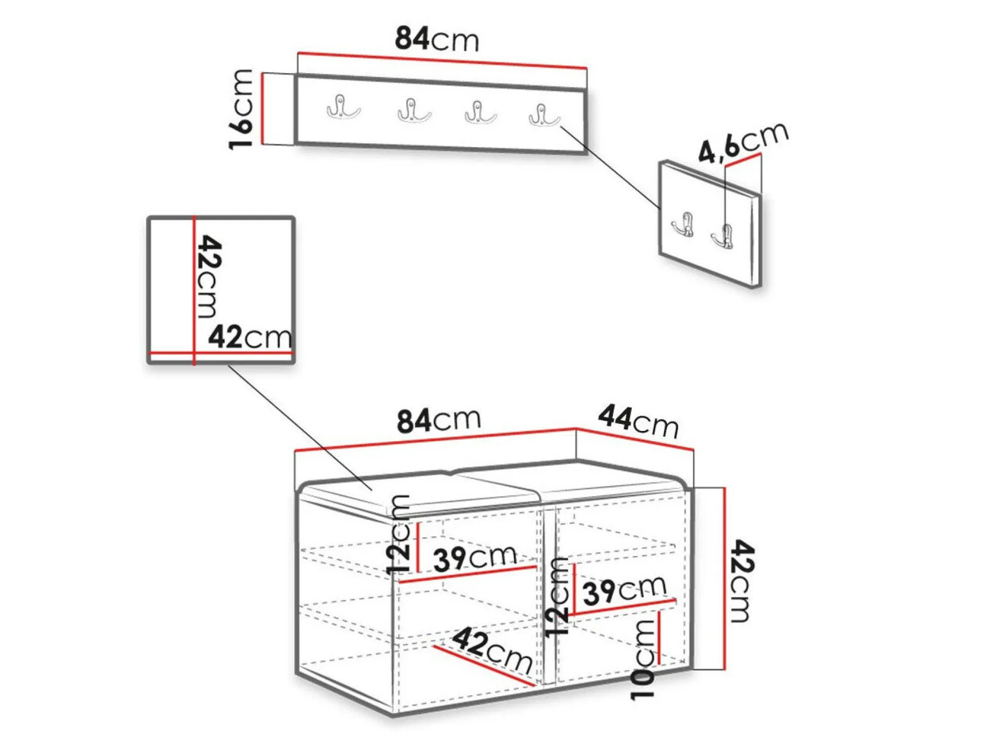 Entrésæt Hartford 384 (Sort)