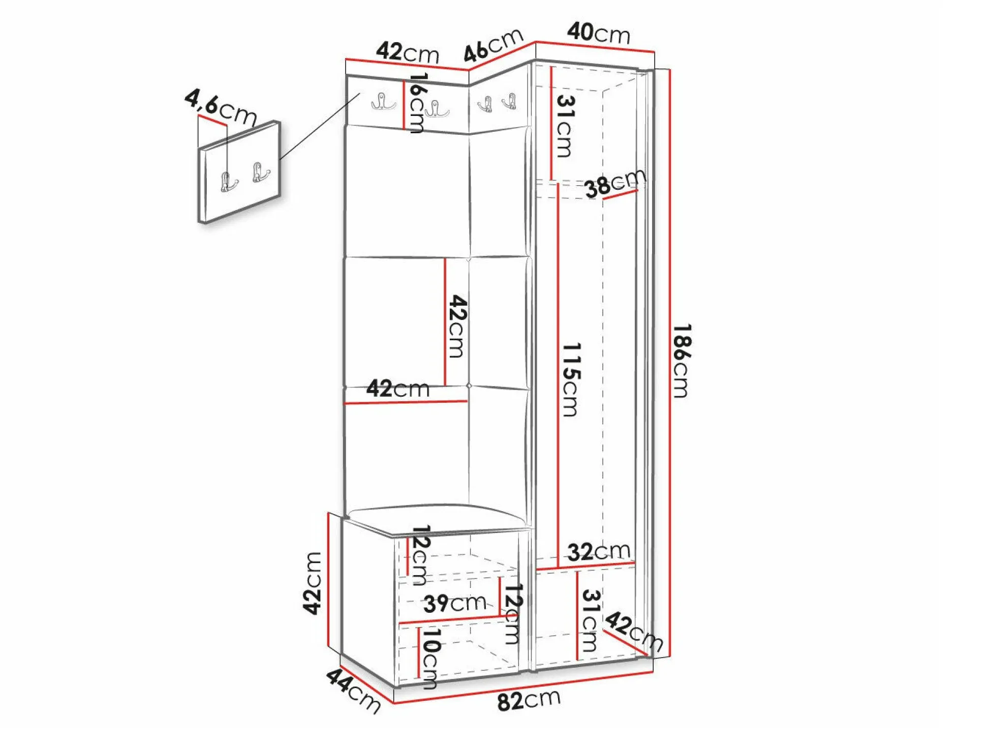 Entrésæt Hartford 381 (Sort)