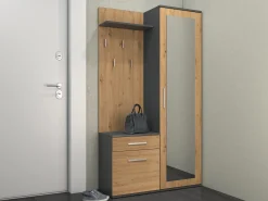 Entrésæt Mandeville 126 (Artisan eg + Antracit)