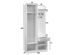 Entrésæt Mandeville 126 (Artisan eg + Antracit)