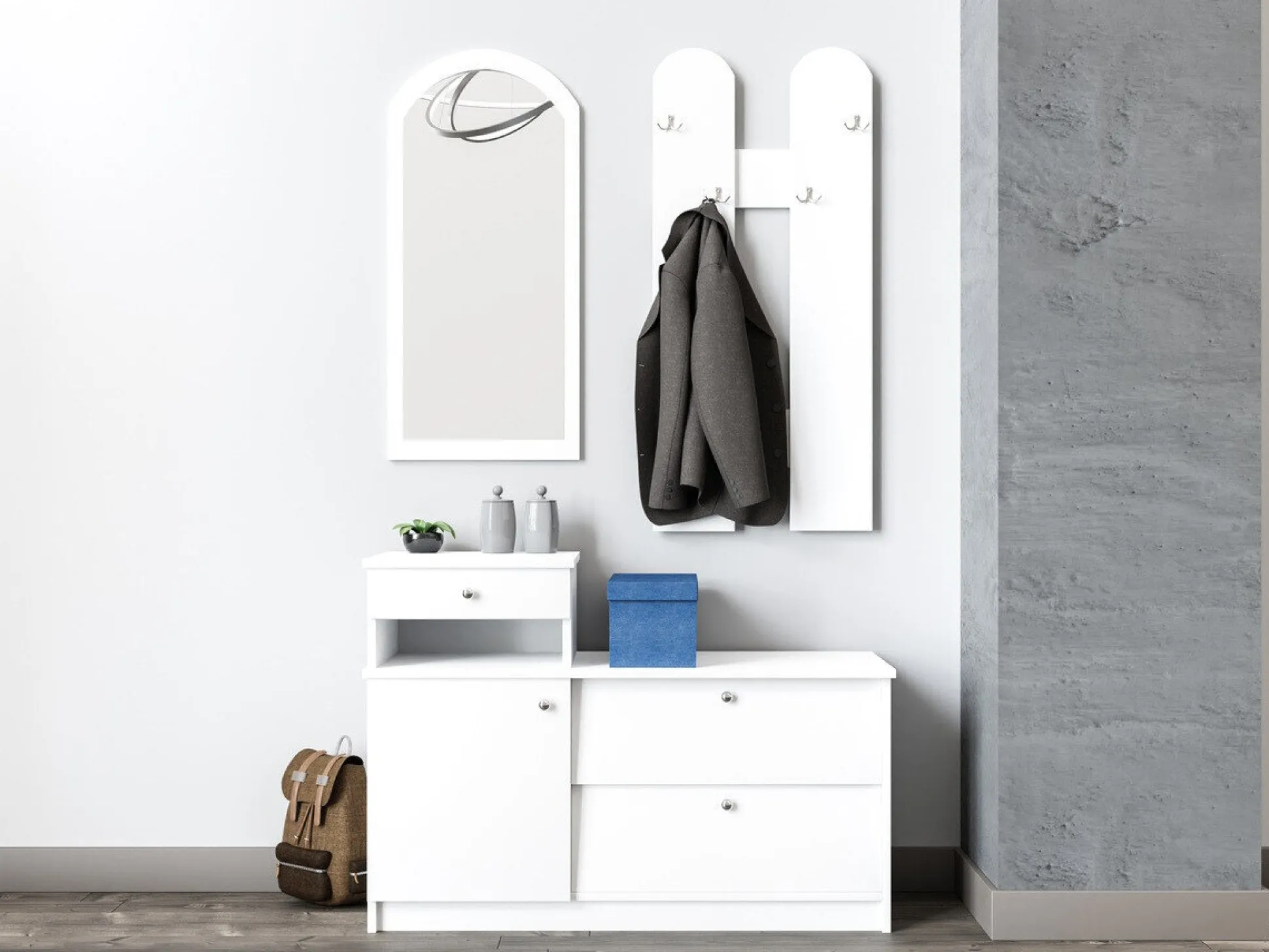 Entrésæt Murrieta 117 (Hvid)