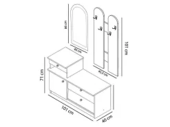Entrésæt Murrieta 117 (Hvid)