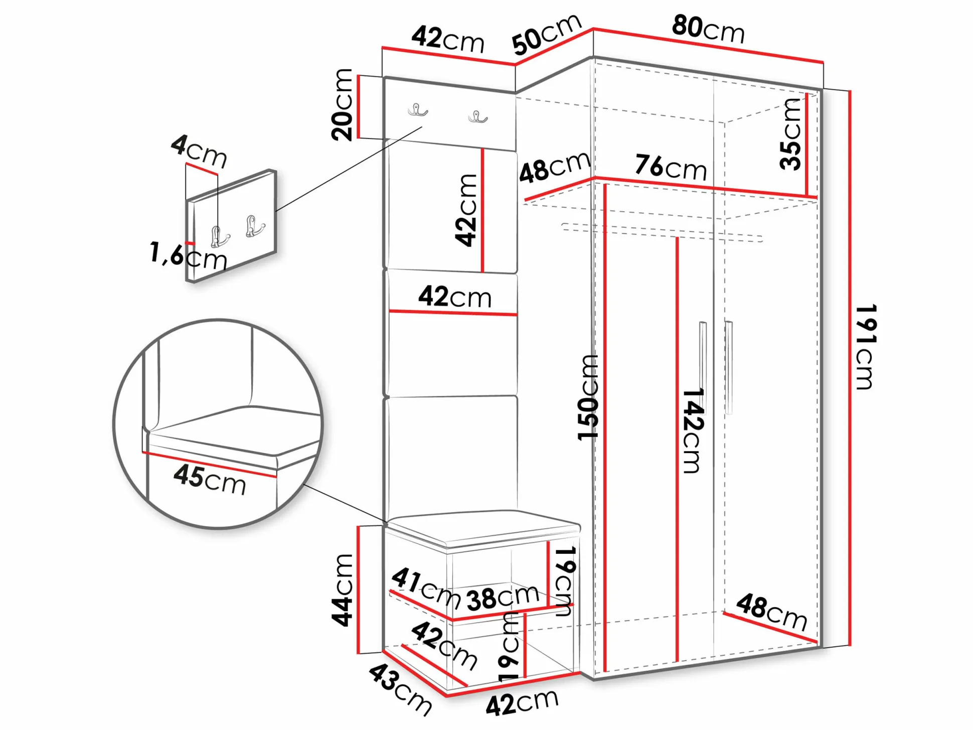 Entrésæt Nitos IV (Hvid)