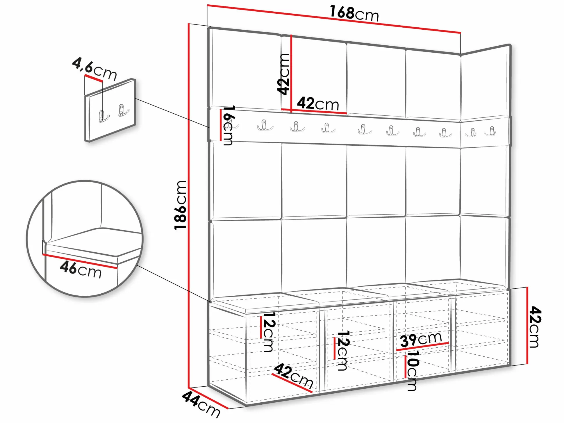 Entrésæt Pinis II (Hvid)
