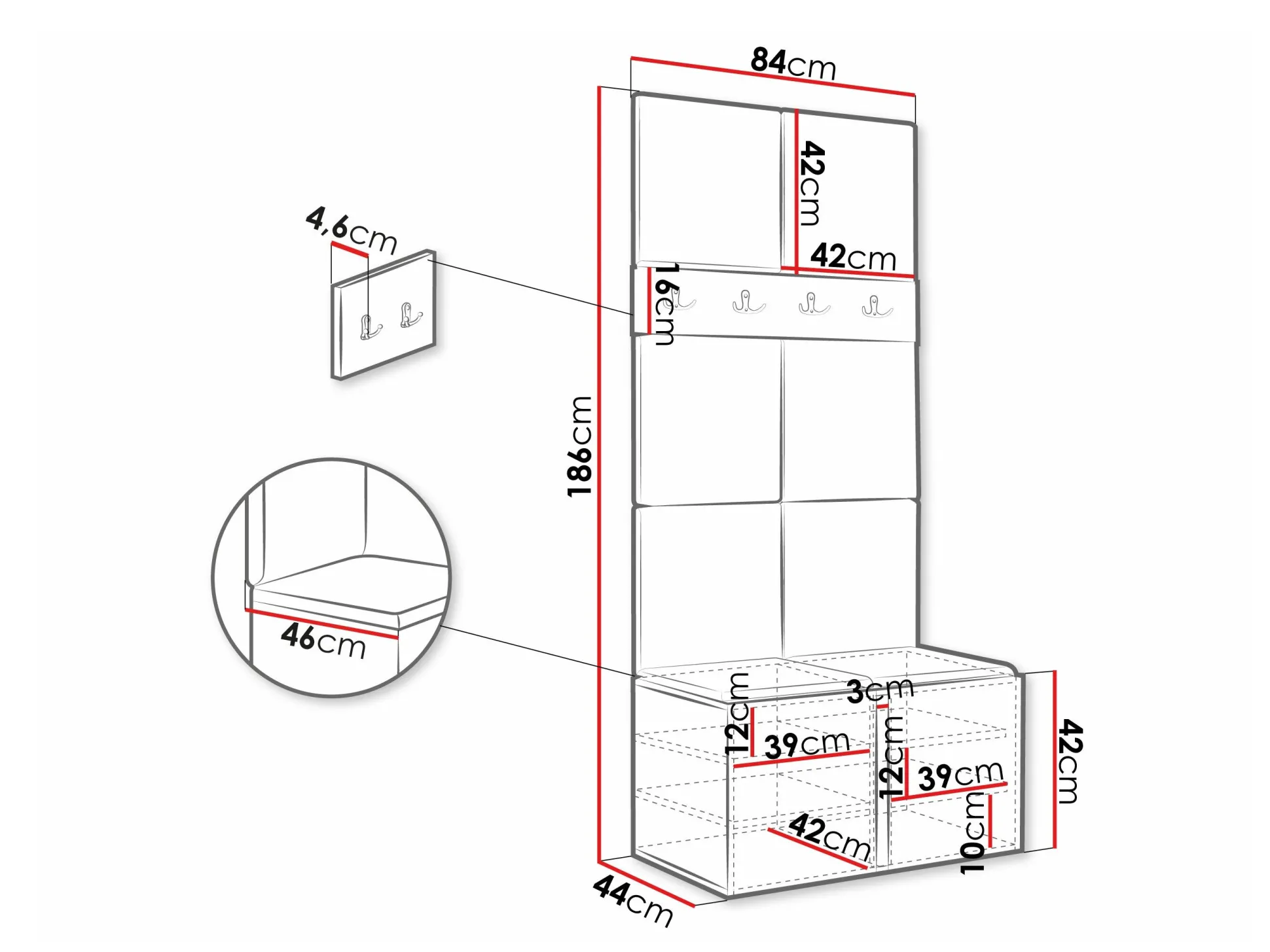 Entrésæt Pinis IV (Hvid)