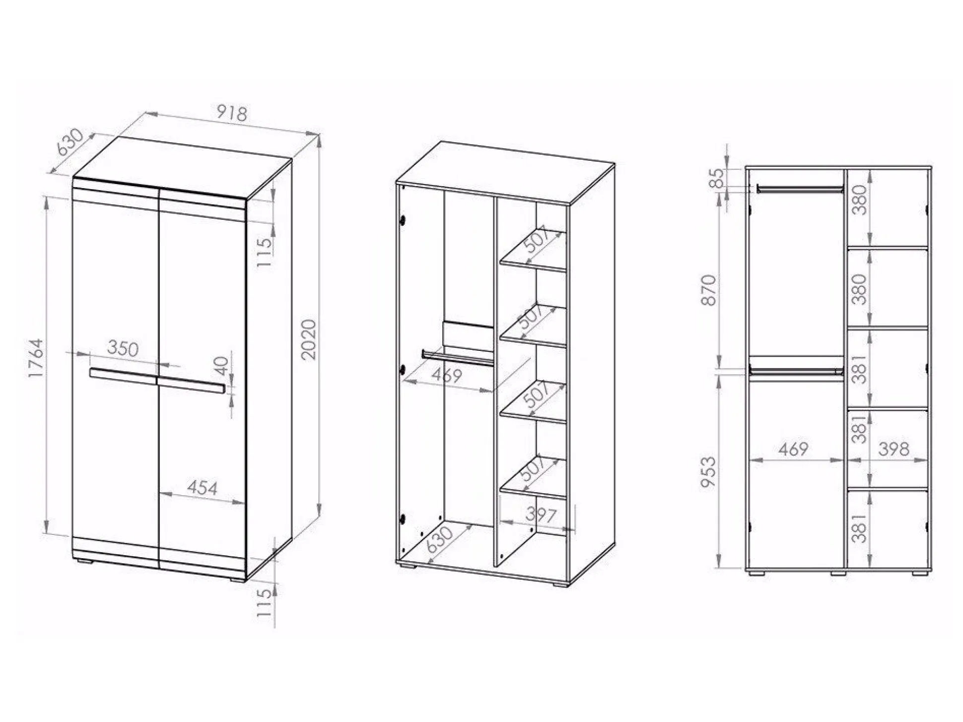 Garderobeskab Alcala 100