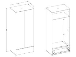 Garderobeskab Alfere 118 (Hvid)