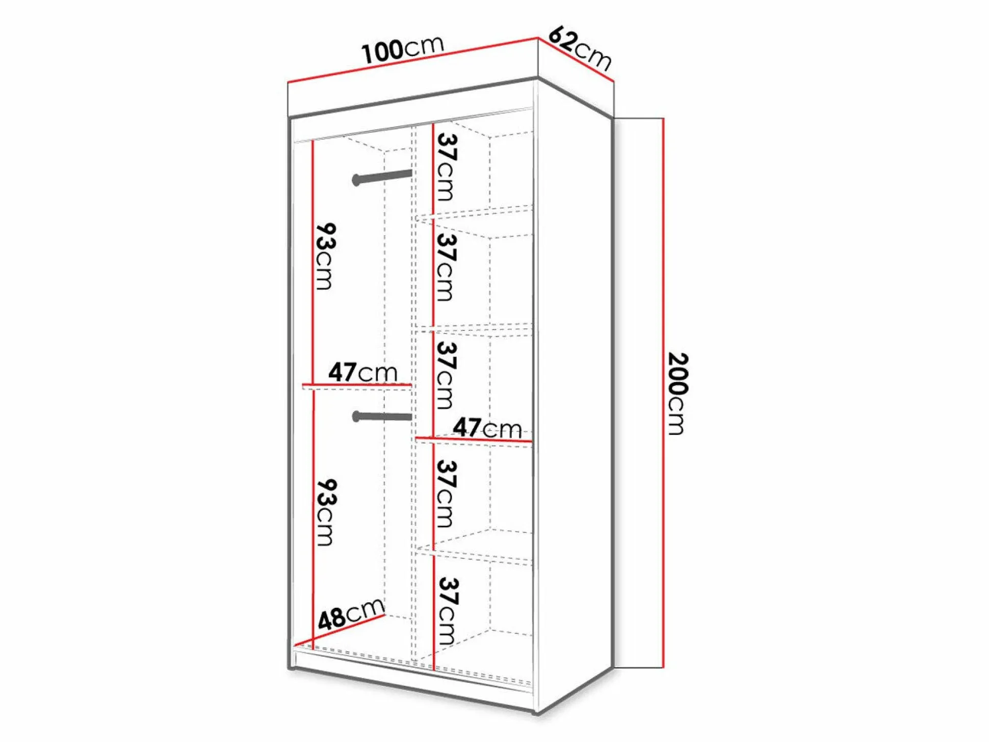 Garderobeskab Anulio I (Hvid)