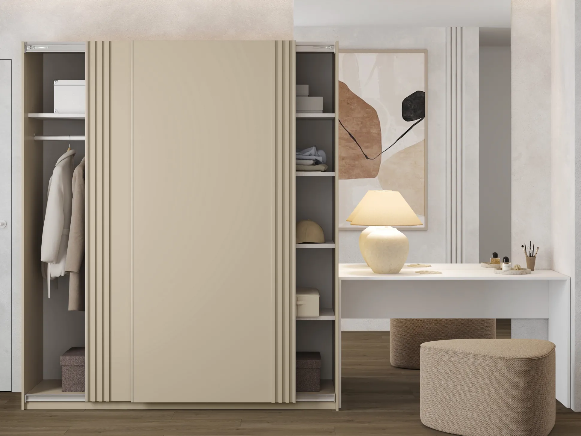 Garderobeskab Austin 372 (Beige)