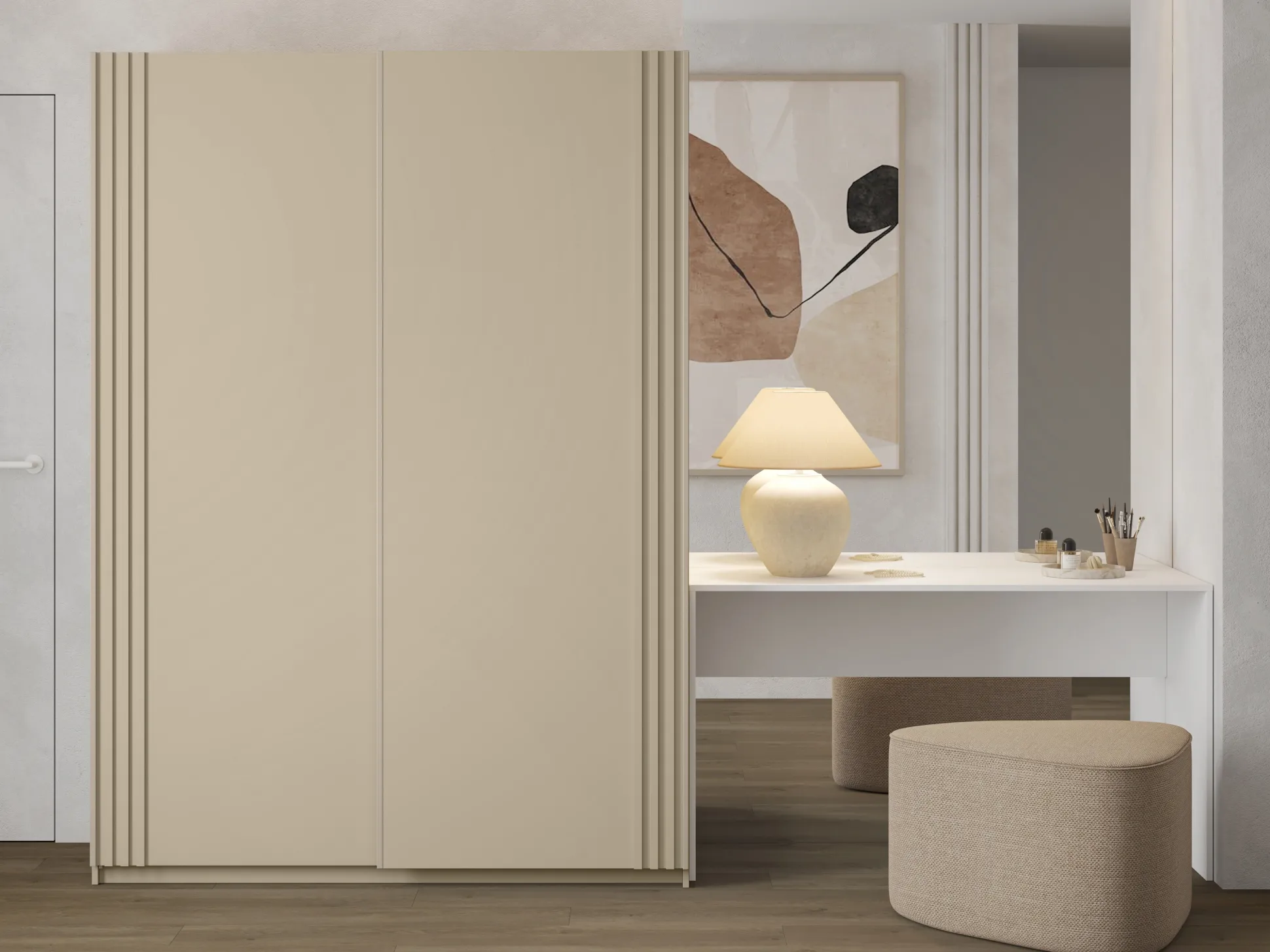 Garderobeskab Austin 371 (Beige)