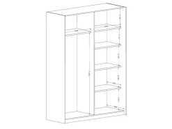 Garderobeskab Austin 371 (Beige)