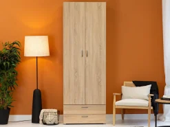 Garderobeskab Bristol 187 (Sonoma eg)