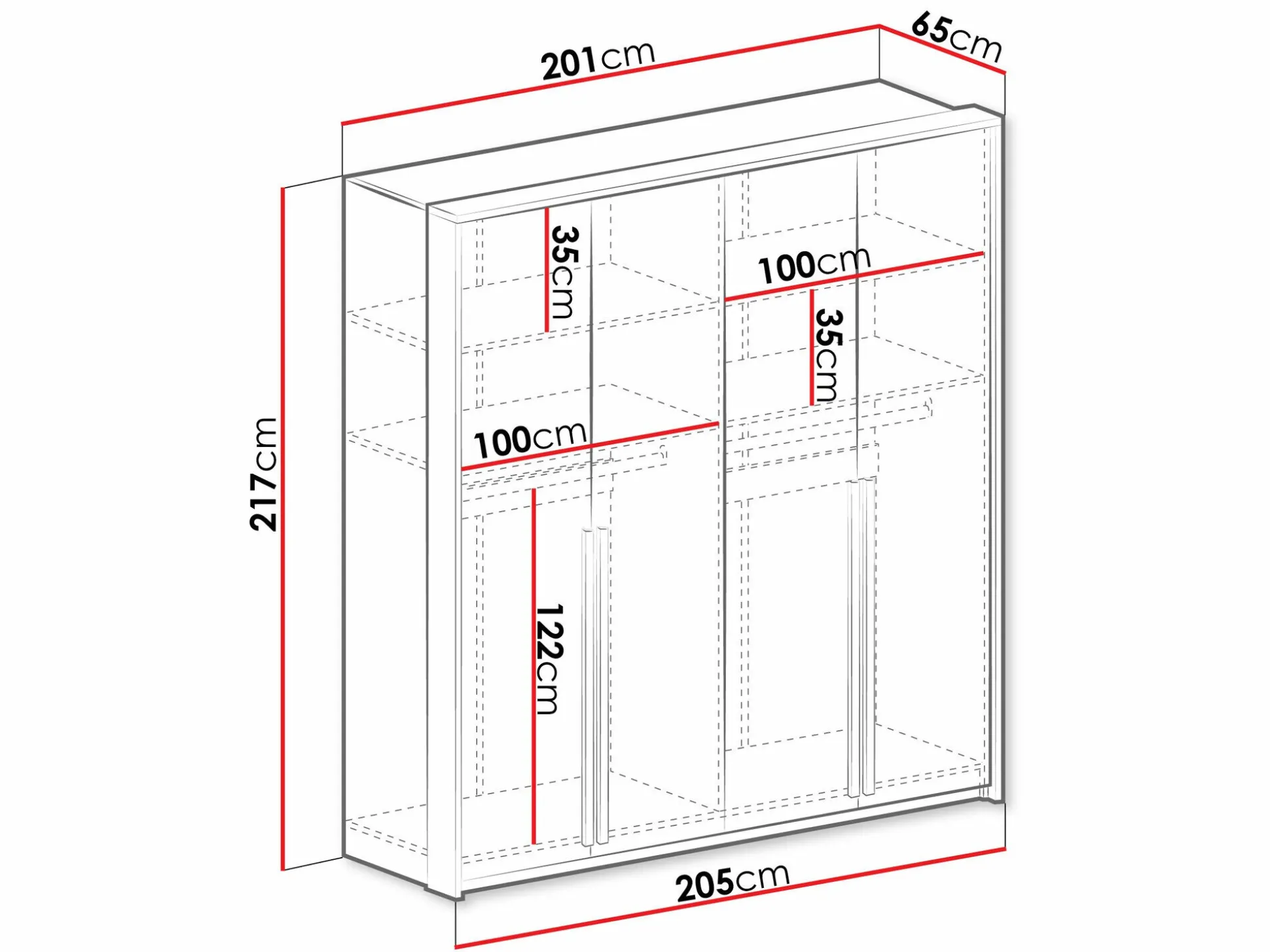 Garderobeskab Calcalo 101 (Beige)