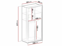Garderobeskab Calcalo 100 (Beige)
