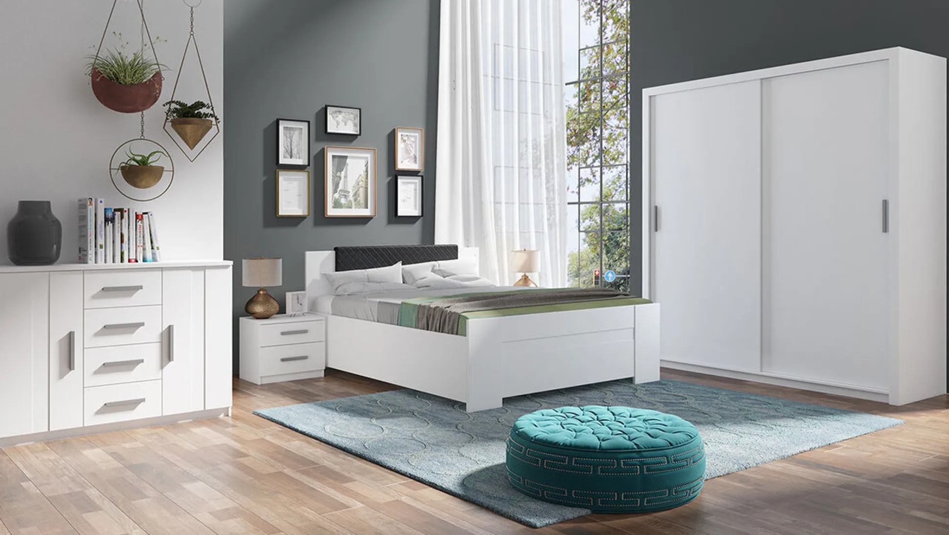 Garderobeskab Catromi 109 (Hvid)