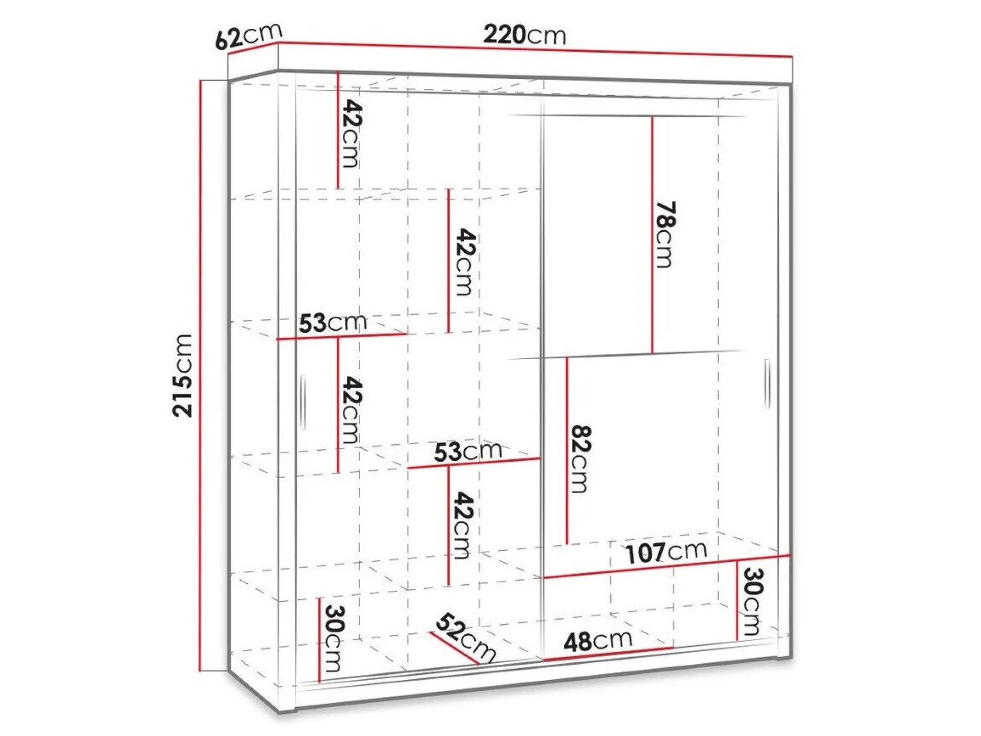 Garderobeskab Catromi 109 (Hvid)