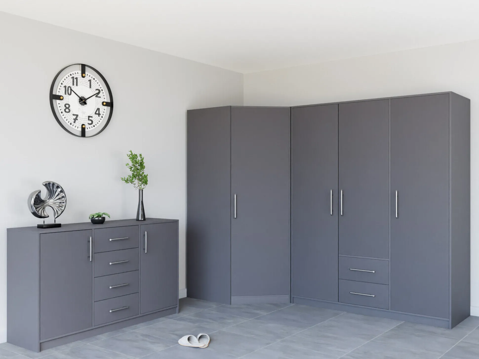 Garderobeskab Cavmero 102 (Antracit)