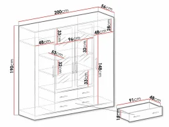 Garderobeskab Cavmero 101 (Sonoma eg + Hvid)