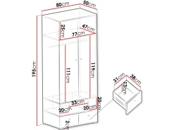 Garderobeskab Ciravie 100