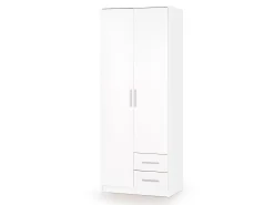 Garderobeskab Cirveso 112 (Hvid + Glansfuld hvid)