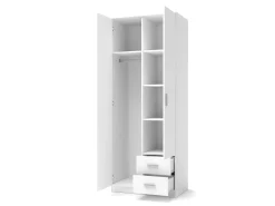 Garderobeskab Cirveso 112 (Hvid + Glansfuld hvid)