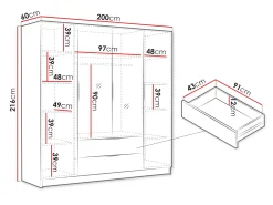 Garderobeskab Closico Cadron II (Kashmir)