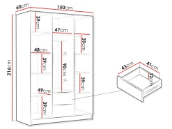 Garderobeskab Closico Calvron II (Hvid)
