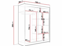 Garderobeskab Closico Camera VI (Hvid)