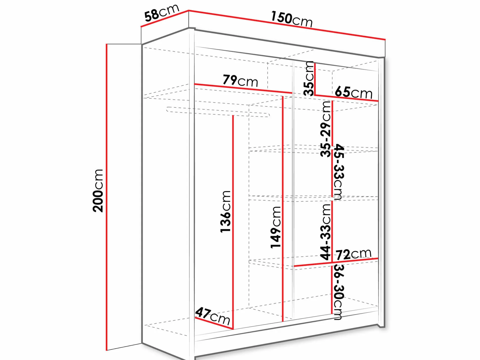 Garderobeskab Closico Camera IX (Trøffel egetræ)