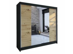 Garderobeskab Closico Cavaris II (Sort + Artisan eg)