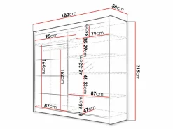 Garderobeskab Closico Cavaris III (Hvid)