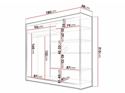 Garderobeskab Closico Cavaris I (Hvid + Artisan eg)