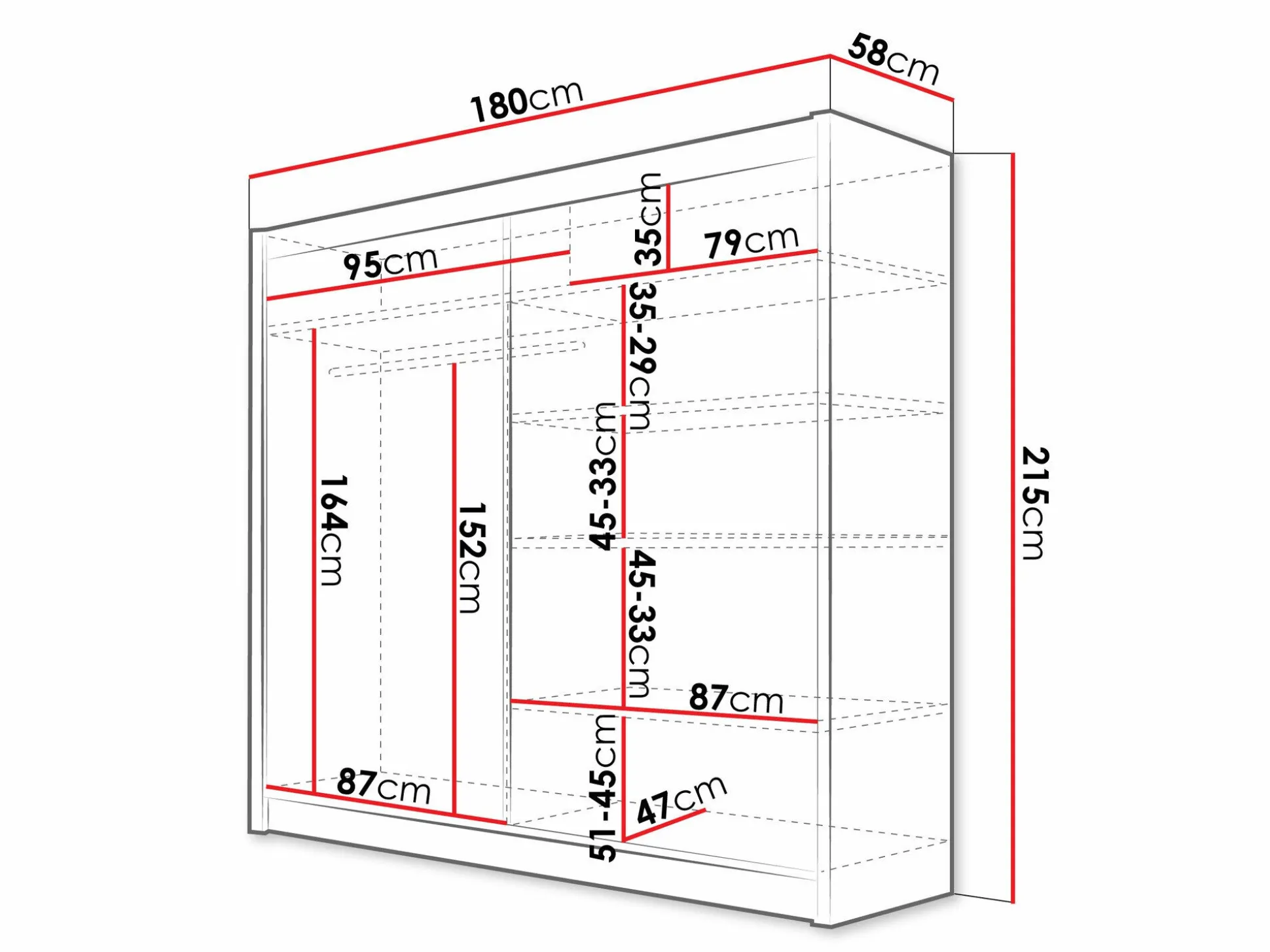 Garderobeskab Closico Cavaris V (Hvid)