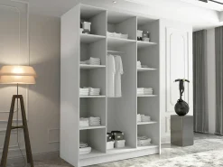 Garderobeskab Closico Decoron I (Hvid + Sort)