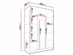 Garderobeskab Closico Decoron II (Kashmir + Gylden)