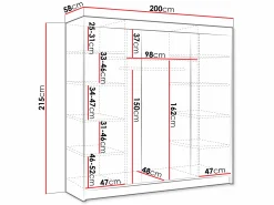 Garderobeskab Closico Durion IV (Hvid)