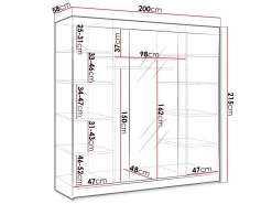 Garderobeskab Closico Durion I (Hvid)