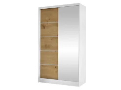 Garderobeskab Closico Fractor III (Hvid + Artisan eg)